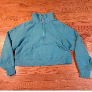 Lululemon Scuba Oversized Funnel Neck Sweatshirt Oceanic Blue M/L